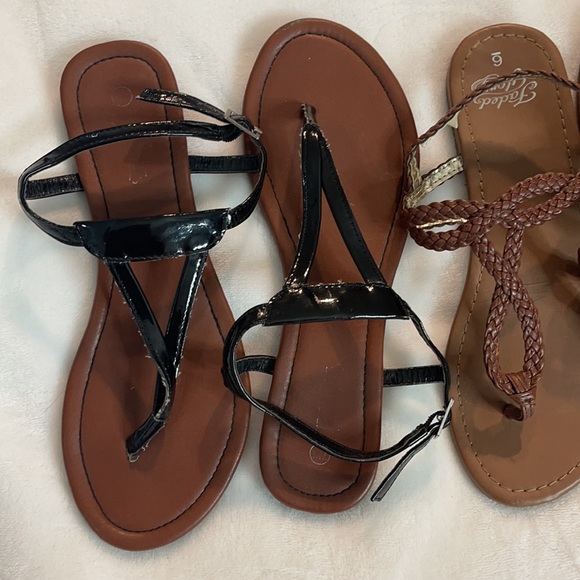Lot of Sandals. Size 6 and the black pair is a 7 1/2. I wore them all though! - Picture 4 of 4